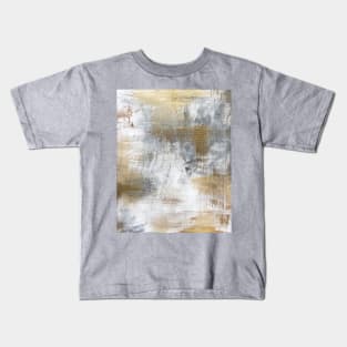 Gold And Grey Textures A3 Kids T-Shirt